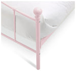 Fleur Small Double Metal Bed Frame - Pink