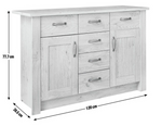 Ohio 2 Door 6 Drawer Sideboard - Oak Effect ( B Grade 55484 - 55488 )