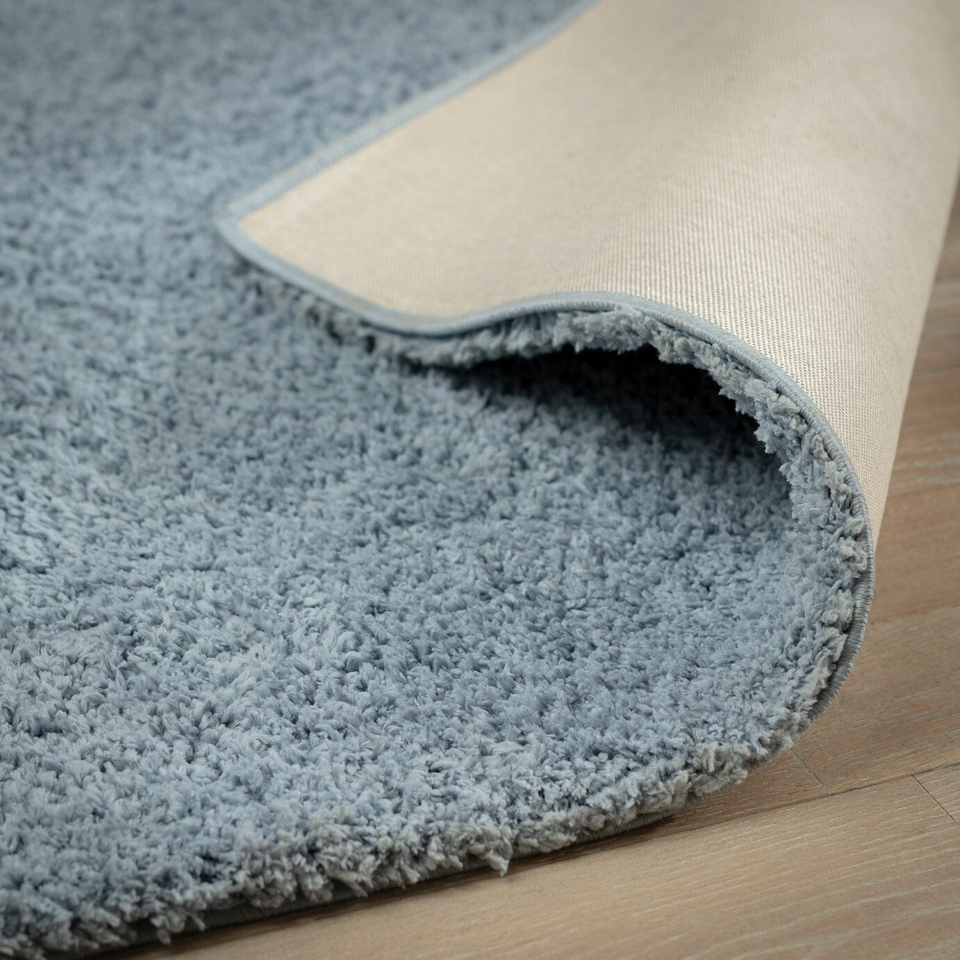 Habitat Recycled Cosy Plain Shaggy Rug - 80x150cm - Blue