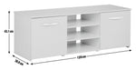 Hayward 2 Door Small TV Unit White Gloss | Modern TV Stand Storage Cabinet