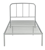 Freja Single Metal Bed Frame - Silver