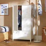 Scandinavia Kids 2 Door 1 Drawer Wardrobe - White | Storage for Clothes and Toys