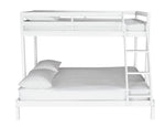 Home Kaycie Triple Bunk Bed Frame - White | Multi Level Sleeping Setup