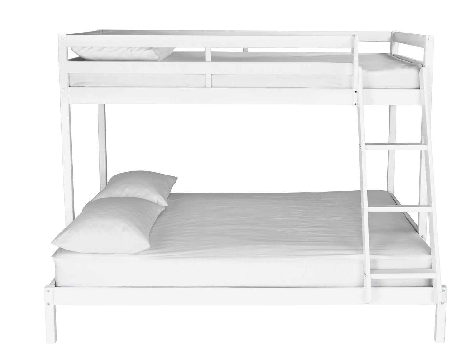 Home Kaycie Triple Bunk Bed Frame - White | Multi Level Sleeping Setup