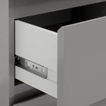 Home Jenson 2 Drawer Bedside Table - Gloss Grey | Sleek Minimalist Look
