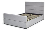 Home Costa Fabric Double Ottoman Bed Frame - Grey (S)