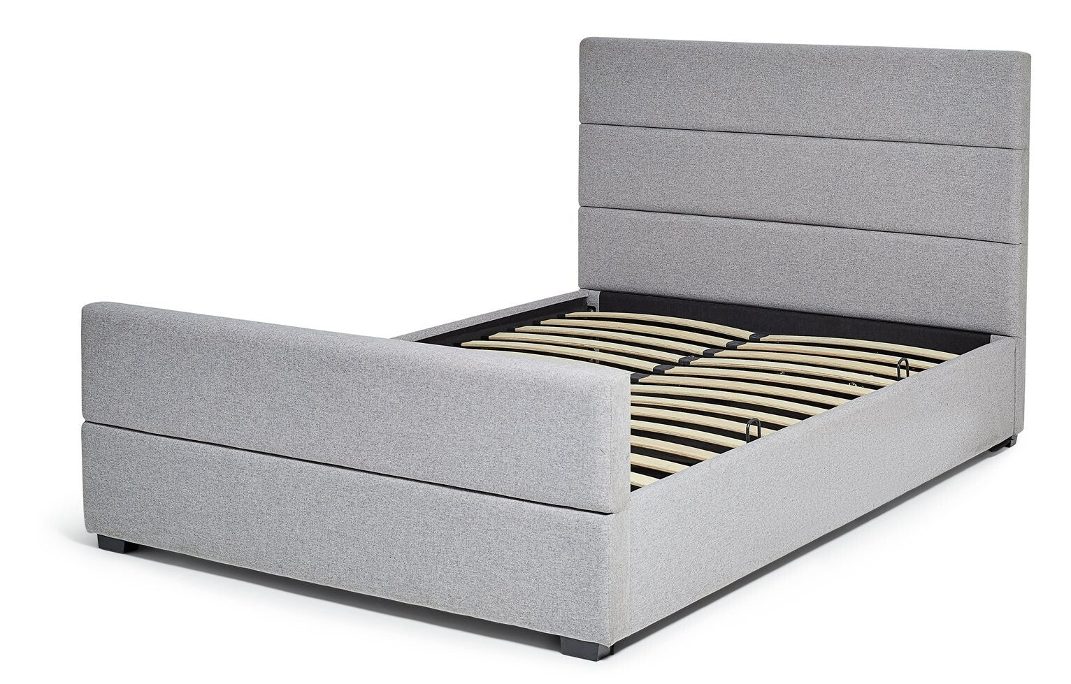 Home Costa Fabric Double Ottoman Bed Frame - Grey (S)