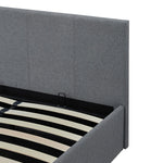 Home Heathdon Kingsize End Lift Ottoman Bed - Grey | Modern Bedroom Storage
