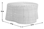 Habitat 60 Kaya Coffee Table - Natural | Rattan Round Table, Boho Living Room