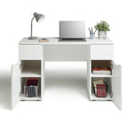 Habitat Pod Double Pedestal Desk - White | Home Office Desk with Storage Drawers