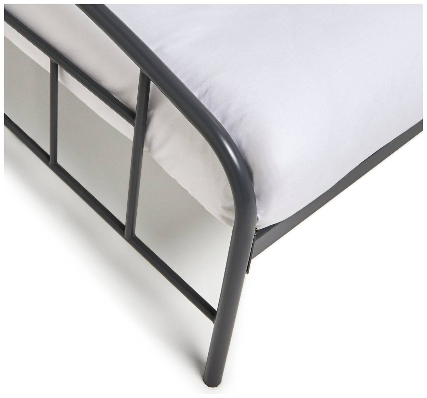 Home Pippa Single Metal Bed Frame - Dark Grey | Durable Sleeping Solution