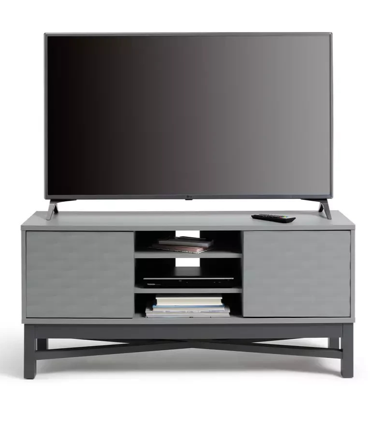 Zander Textured TV Unit - Grey (B Grade)