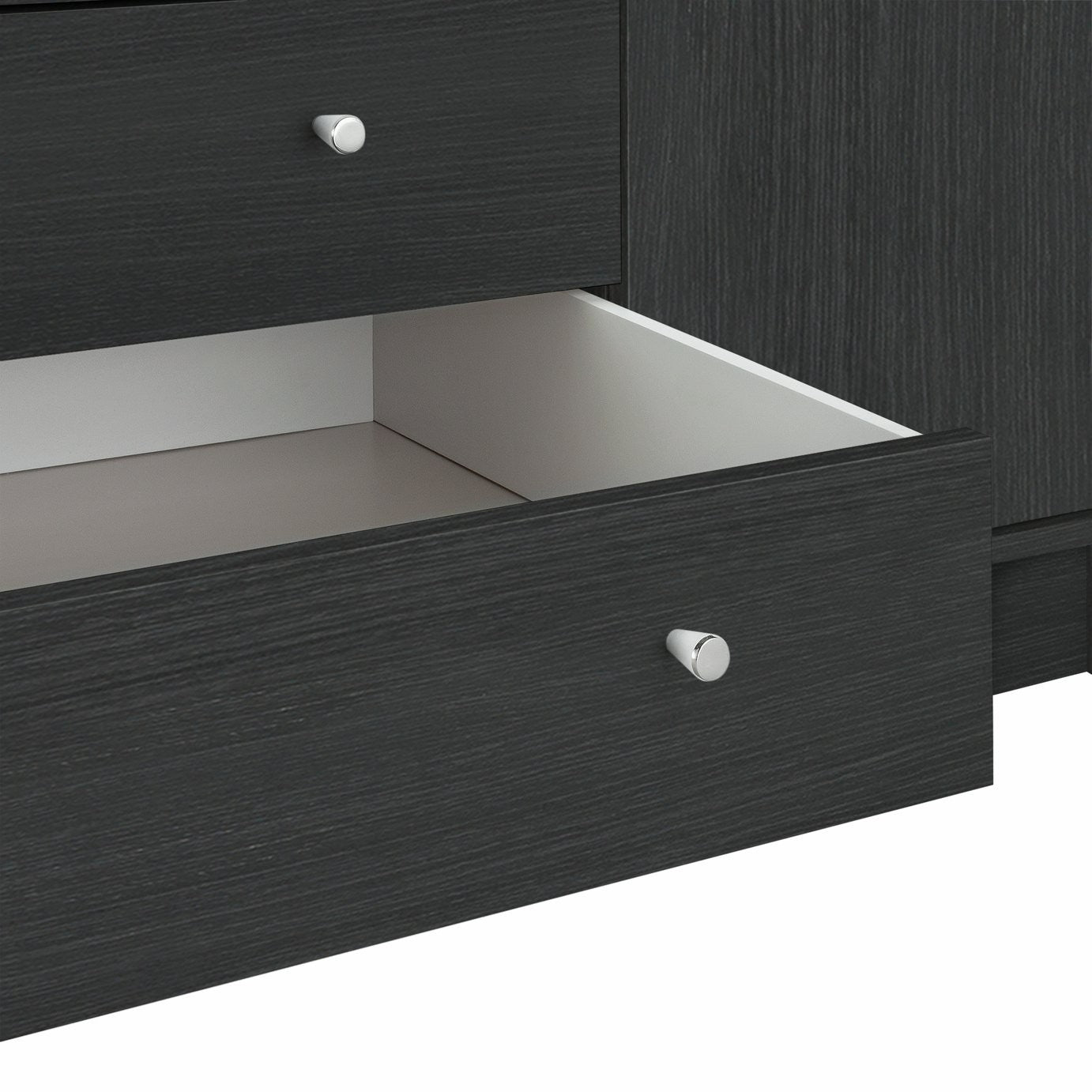 Home Malibu 4 Door 3 Drawer Wardrobe - Black Oak Eff | Combination wardrobe