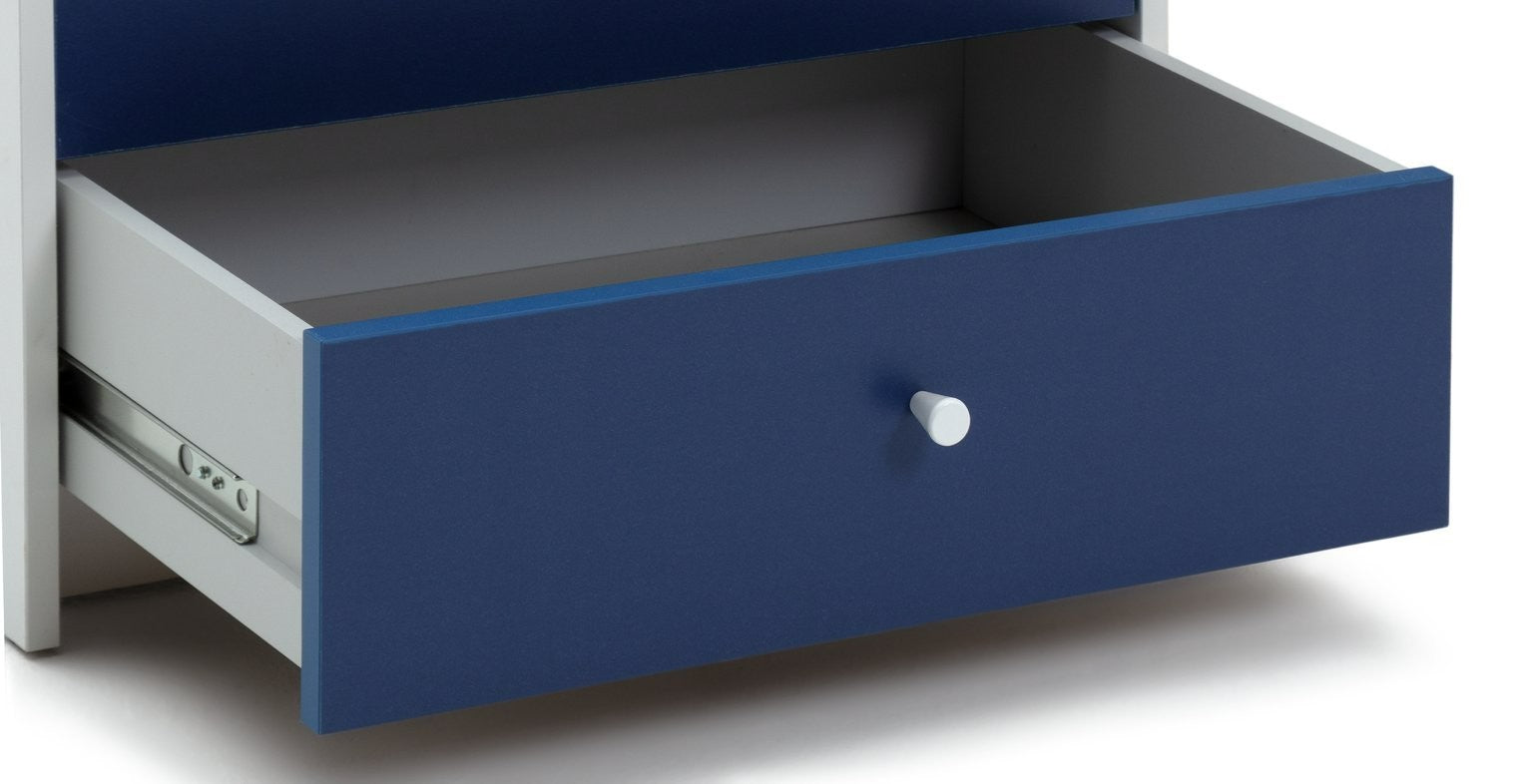 Malibu Storage Cabin Bed - Blue & White | Compact kids bed with underbed storage