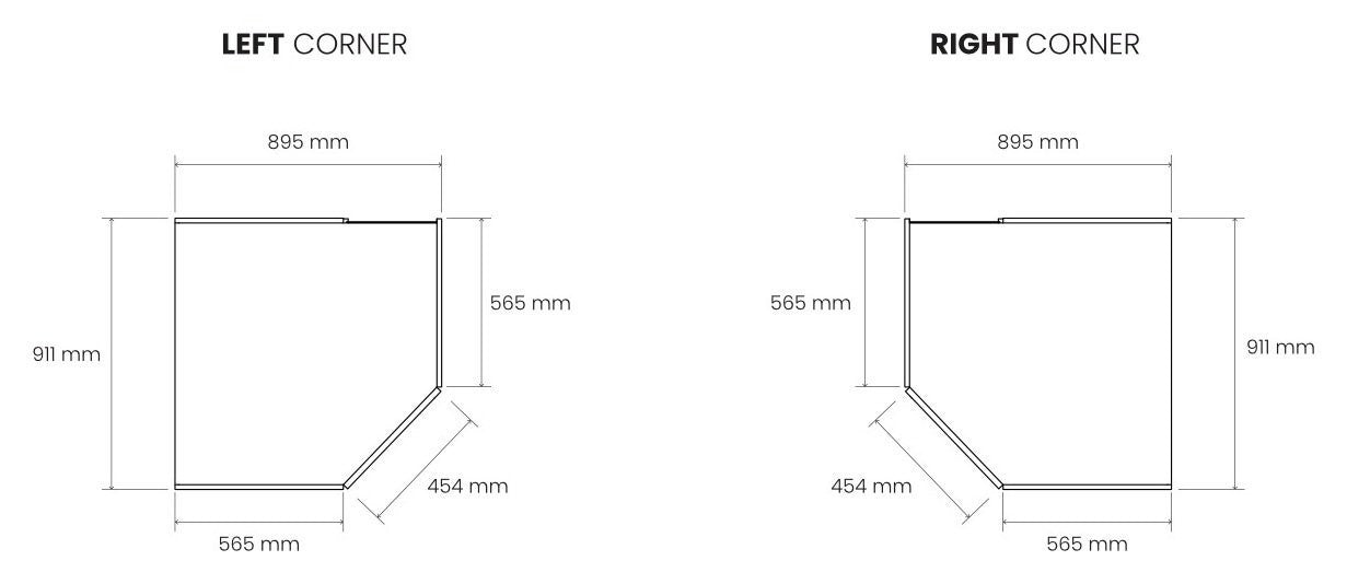 Munich Panelled Corner 1 Door Wardrobe - White | Space Saving Design
