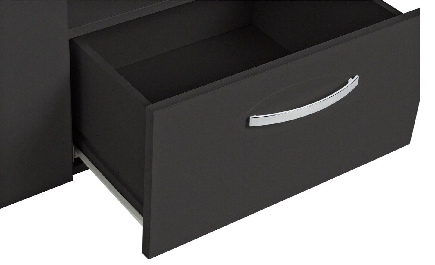 Home Hayward 2 Door TV Unit - Black Gloss | Entertainment Furniture Storage Unit