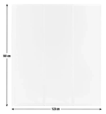 3 - Fold Bath Screen - white