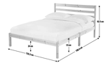 Home Kaycie Small Double Wooden Bed Frame - Pine | Sturdy Durable Furniture