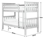 Heavy Duty Detachable Bunk Bed Frame - Pine | Space Saving Sleep Solution
