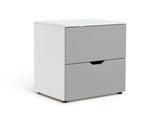 Kids Pod Low 2 Drawer Chest - Grey | Compact dresser for children