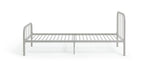 Home Charlie Single Metal Bed Frame White | Sturdy Durable Bedframe for Bedroom