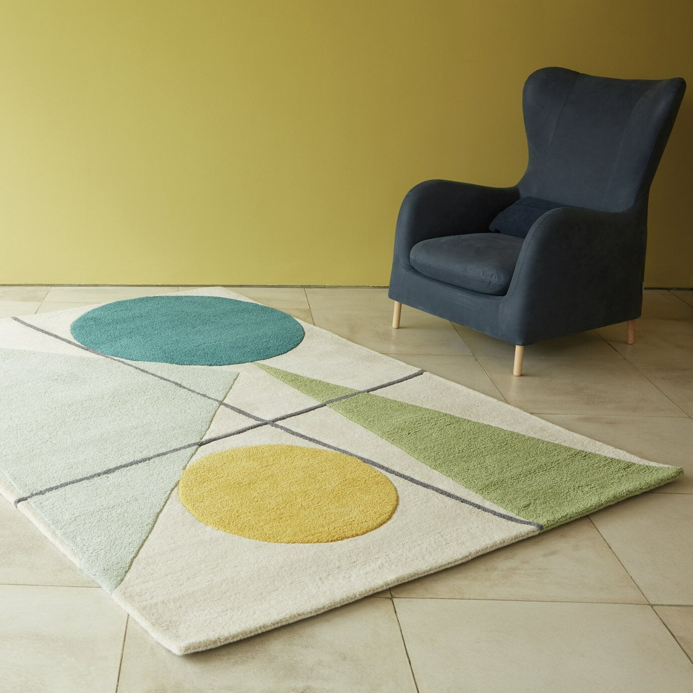 Habitat Forma Geometric Wool Flatweave Rug - 240x170cm