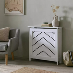 Habitat Chevron Mini Radiator Cover - White ( B Grade 42449 )