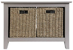 Willow Shoe Storage Bench - Grey