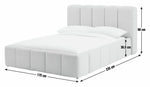Malone Kingsize End Lift Ottoman Bed - Cream | Luxury bed with storage