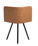 Elsie Black Dining Table & 4 Tan Chairs | Modern Dining Room Set Furniture