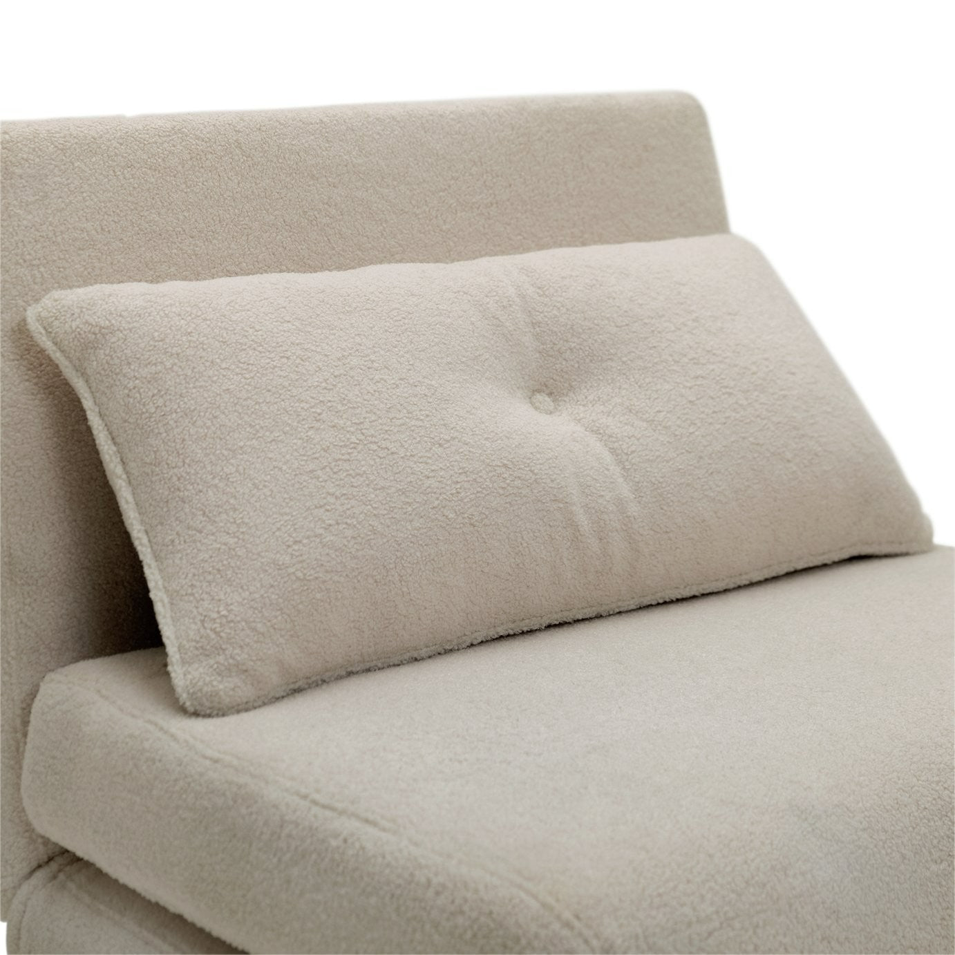 Roma Single boucle Chairbed - Cream | Small Sofa Bed Guest Chair