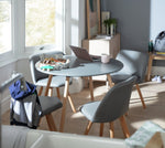 Habitat Quattro Grey Dining Table & 4 Grey Chairs (B Grade 53566 - 53570 )