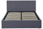 Home Heathdon Small Double Ottoman Bed Frame Grey | Upholstered Storage Bed Bedr