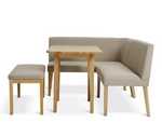 Home Conny Corner Dining Set Natural | Space Saving Kitchen Dining Furniture Set