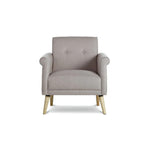 Evie Fabric Armchair in a Box - Natural | Compact Fabric Armchair