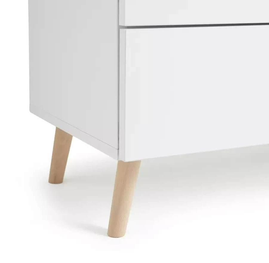 Habitat Skandi 4+1 Drawer Chest - White Two Tone