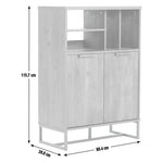 Nomad 2 Door Vinyl Cabinet - Oak | Record Collection Organizer