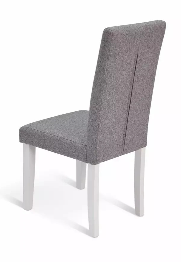 Home Pair of Tweed Fabric Dining Chairs Grey | Modern Kitchen Dining Chair Set