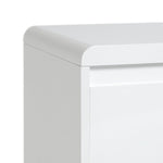 Home Sleigh 3 Door 1 Drawer Sideboard - White Gloss | Furniture for Living Room