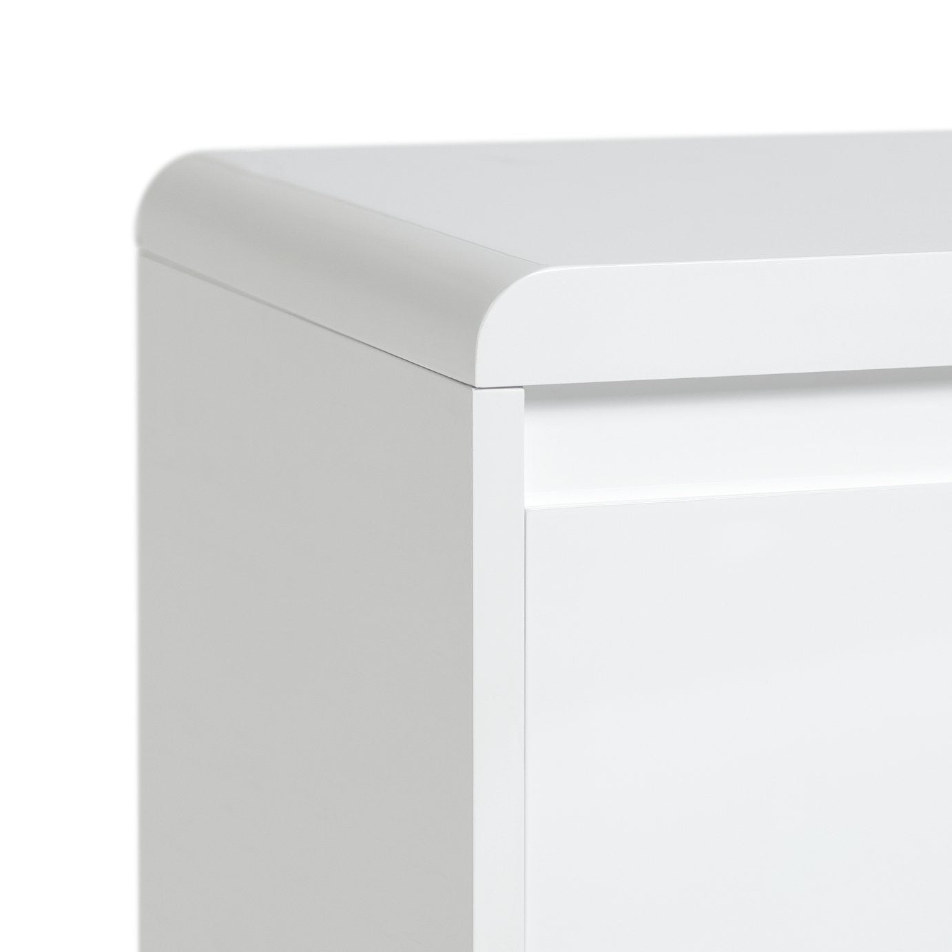 Home Sleigh 3 Door 1 Drawer Sideboard - White Gloss | Furniture for Living Room