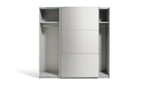 Holsted Mirrored 200cm Sliding Wardrobe - White | High Shine Finish