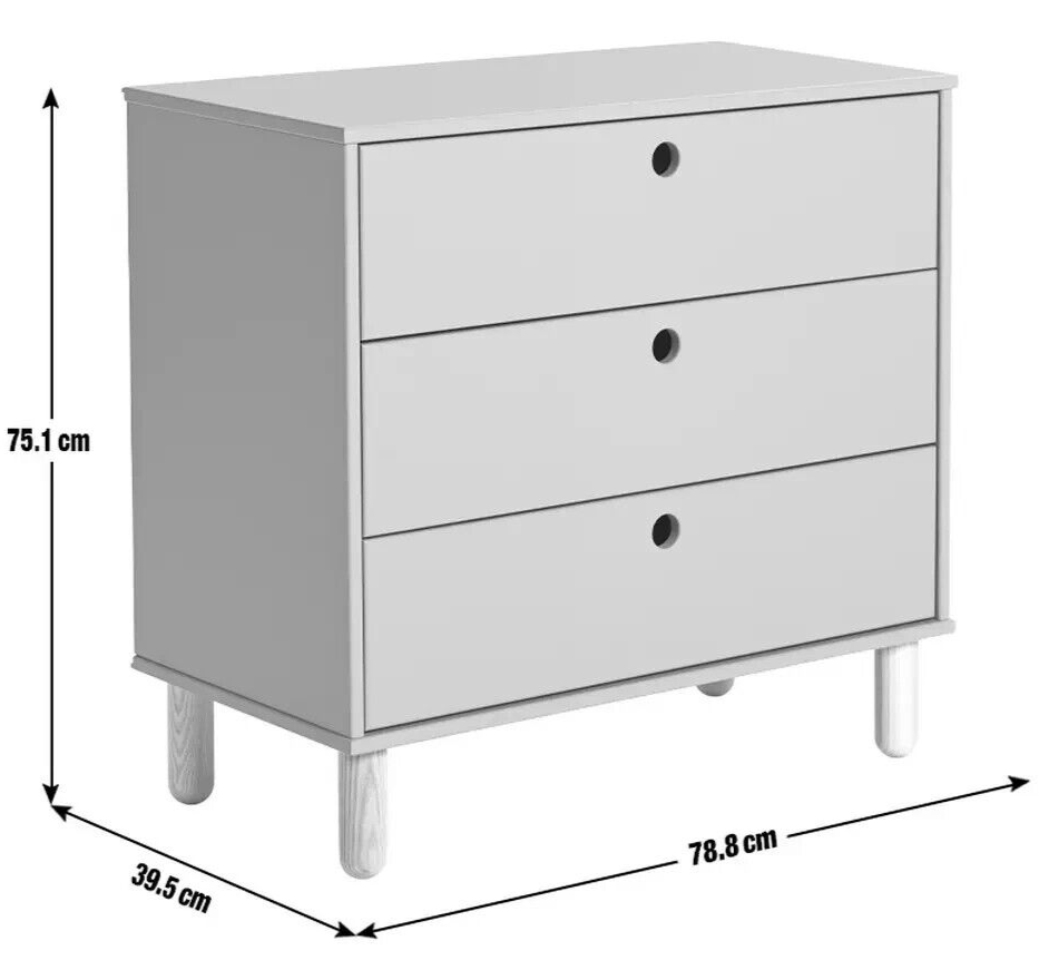 Habitat Kids Eden 3 Chest of Drawers - White