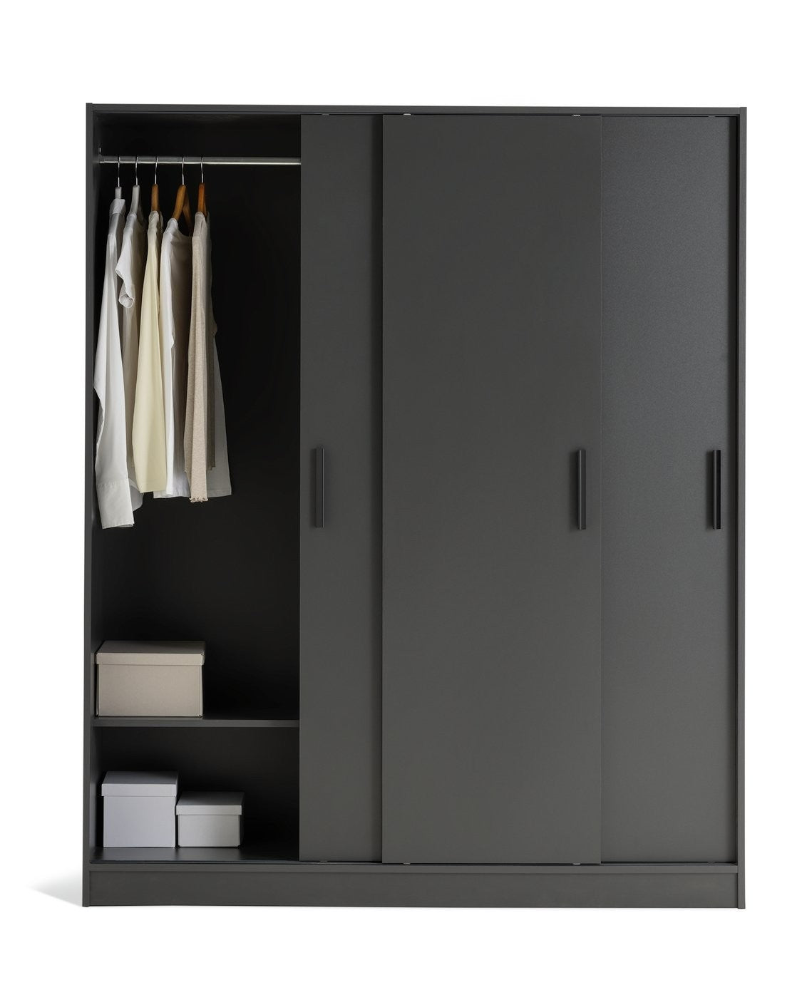 Home Nova 3 Door Sliding Wardrobe - Anthracite | Functional Bedroom Solution