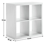 Habitat Squares Plus 4 Cube Storage Unit - White | Modern Organizer Home Office