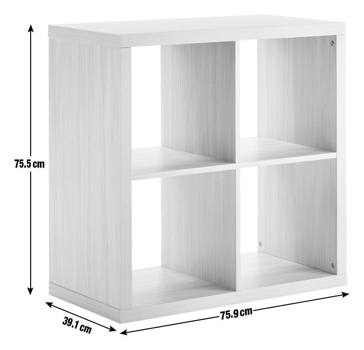 Habitat Squares Plus 4 Cube Storage Unit - White | Modern Organizer Home Office