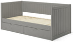 Axel Trundle Day Bed with 1 Drawer - Grey | Space Saving Sleep Solution