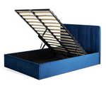 Pandora Double End Lift Ottoman Bed - Navy