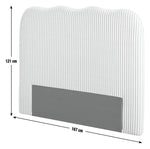 Onda Linen Kingsize Headboard - Stripe Sage | Luxe touch headboard