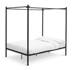 Akari 4 Poster Double Metal Bed Frame - Black | Maximum minimalism sleep space