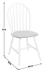 Habitat Burford Pair of Solid Wood Dining Chairs - Dark Grey | Kitchen Dining